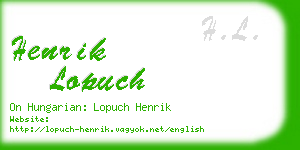 henrik lopuch business card